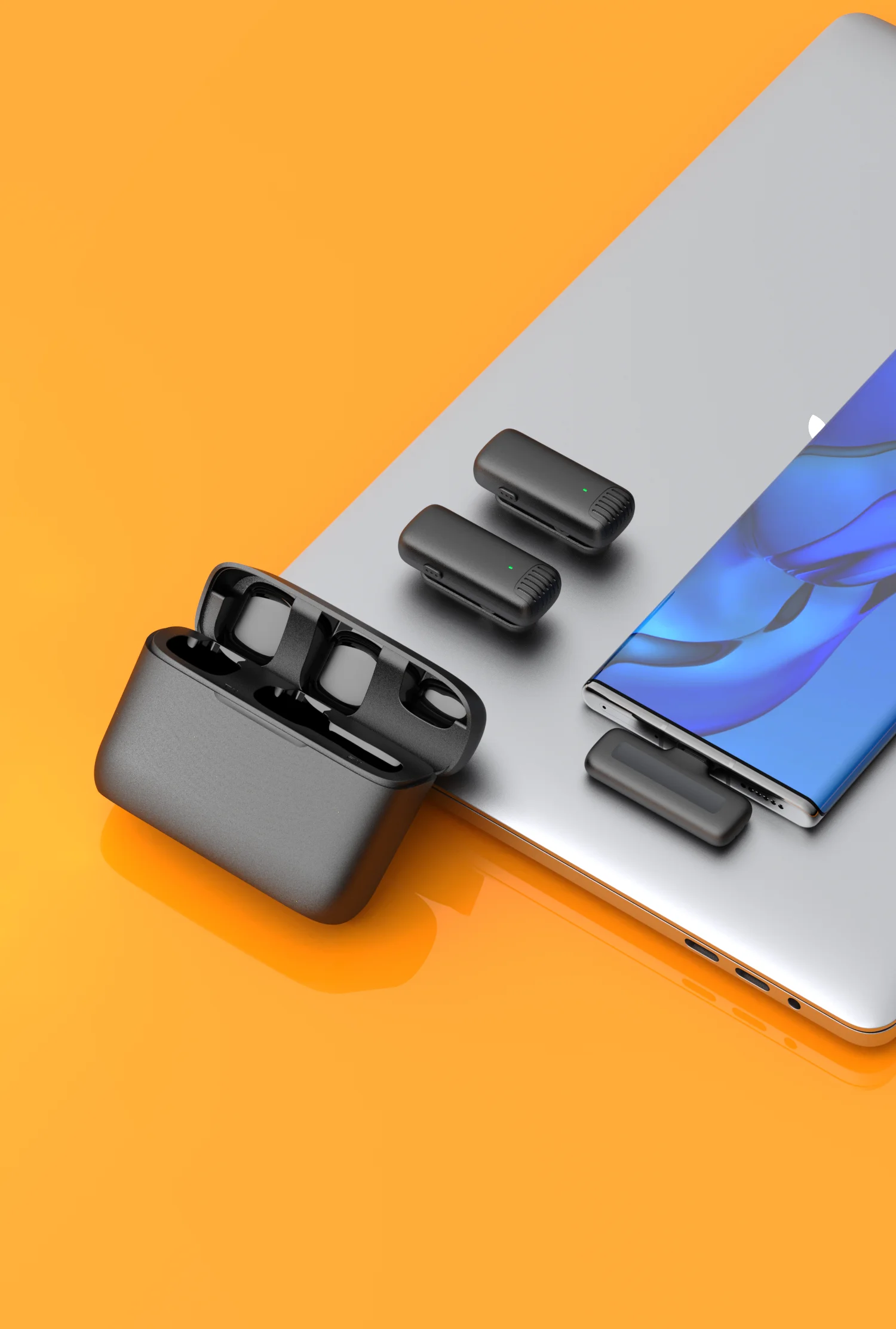 Беспроводной петличный микрофон беспроводной Plug-Play совместимый с iPhone Android