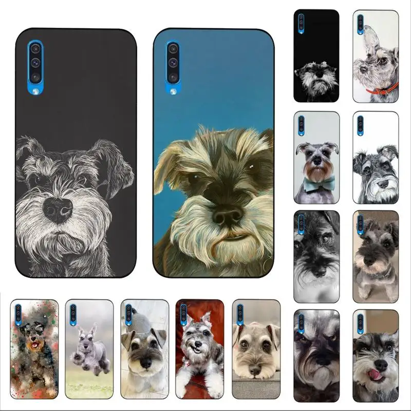 

YNDFCNB Lovely Dogs Schnauzer Phone Case for Samsung A51 01 50 71 21S 70 10 31 40 30 20E 11 A7 2018