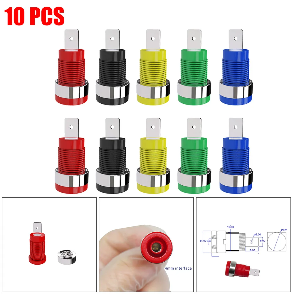 Розетка типа банан для крепления на панели съемные заземляющие стойки клеммные