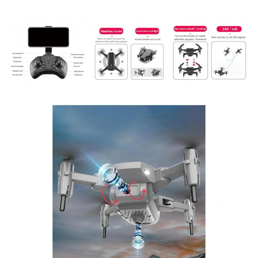 

Gravity Sensing Operation Plastic Wide Application Aerial Optical Flow Remote Control Quadcopters Drone for Unisex