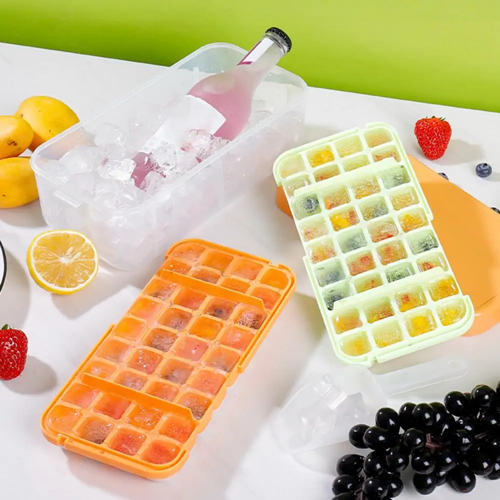 

Thick Ice Storage Box Quick Release Reusable Ice Chilling Cocktail Ice Storage Box Flexible Ice Cube Mold Kitchen Gadget