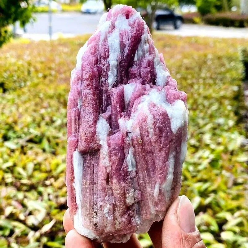 Натуральный красный турмалин кристалл кварца образец минерала исцеление Рейки