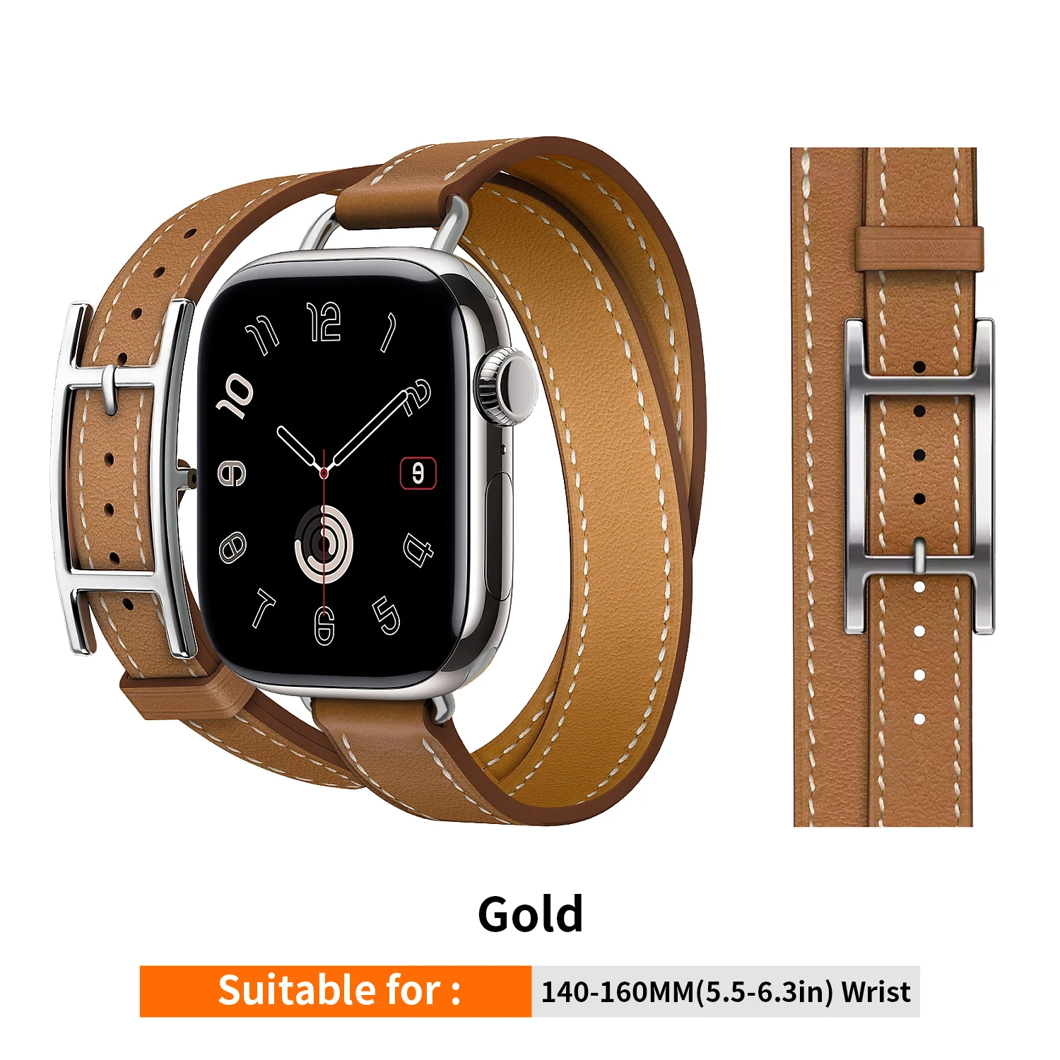 Фото Новый ремешок Hapi Attelage Double Tour 2025 для Apple Watch Series 11 10 9 8 7 Se 3 Iwatch Ultra 3 2 H с пряжкой, ремень 42 мм 46 мм №1