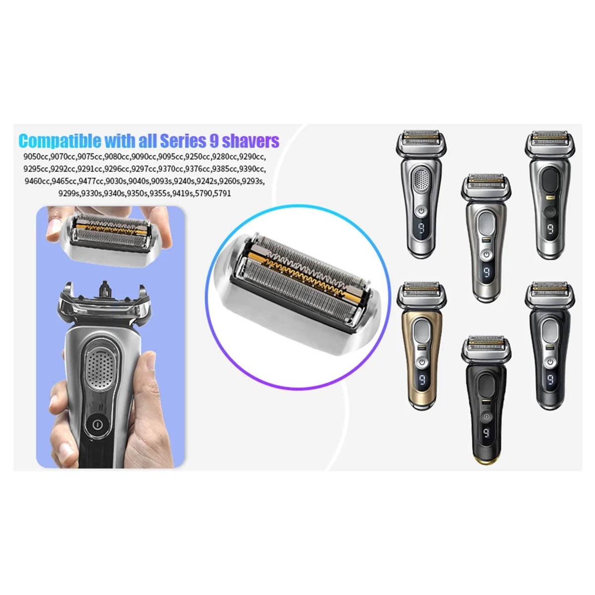 Сменная бритвенная головка 92B для бритвы Braun серии 9 9040 s 9080cc 9093s 9095cc 9240s 9242s 9260s с