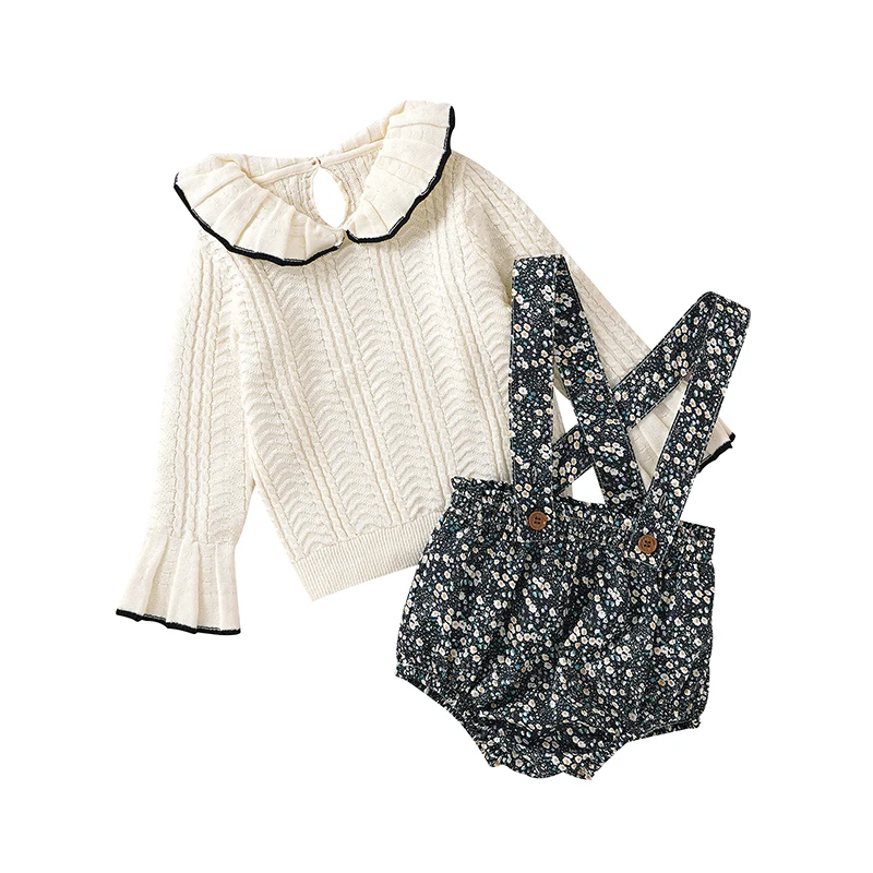 

Комплекты одежды для маленьких девочек, осенняя трикотажная рубашка с длинным рукавом + боди, верхняя одежда для новорожденных, костюмы, три...