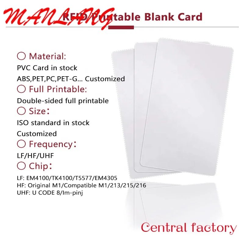 OTPS оптовая продажа со склада 13 56 МГц/125 кГц печатная пластиковая Стандартная