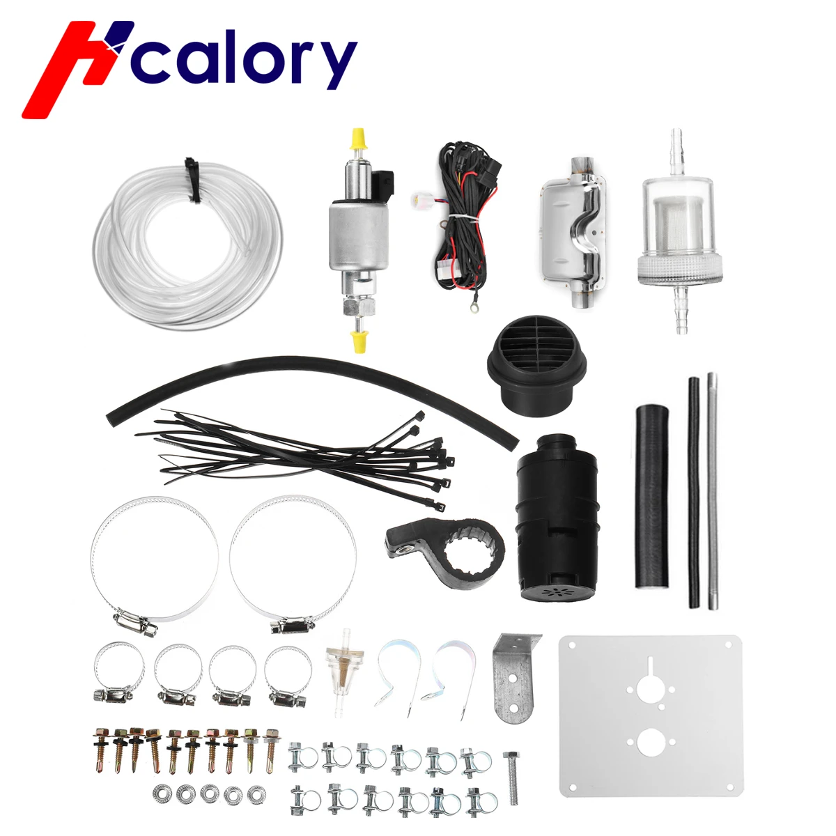 

12V 8KW Air Diesel Parking Heater Car Heaters Accessories With Fuel Pump,Silencer,Pipes,Air vent,Stainless Steel Exhaust pipe