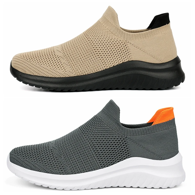 

Women Flats Shoes Plus Size 43 Breathable Mesh Platform Sneakers Men Slip on Soft Ladies Casual Shoes Woman Knit Sock Flats 2022