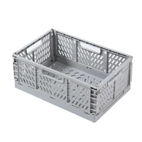 collapsible storage bincontaine transfer box crate transit storage of various items grey