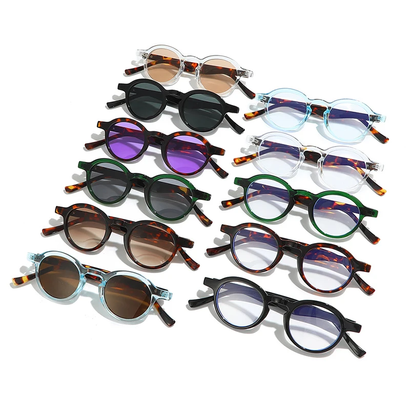 Очки солнцезащитные круглые для мужчин и женщин модные маленькие двойные очки с