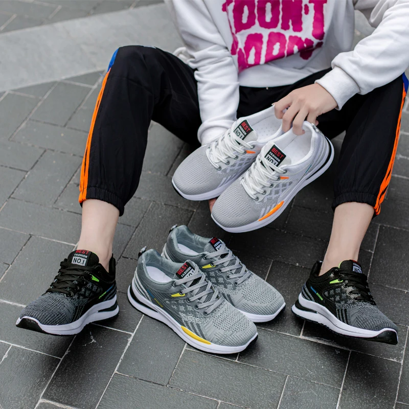 Mens Air Cushion Breathable Mesh Running Shoes Men Outdoor Sports Athletic Sneakers Work Out