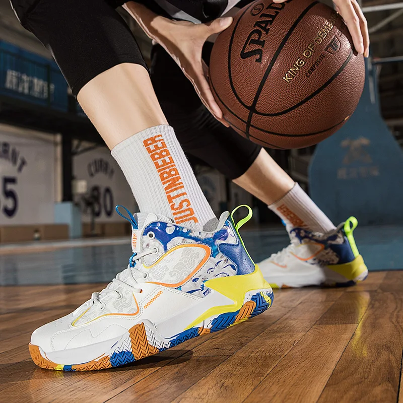 2022 Fashion Colors Print Unisex High-top Men's Basketball Shoes Platform Designer Sneakers for Men Women Trainers Baskets Homme