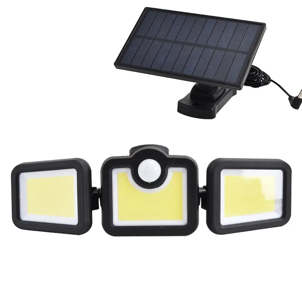 

1 pcs 3 Heads Wide Angle Illumination Outdoor Use Waterproof Garden Lighting Wall Lamp Flood Lamp Solar Led Light