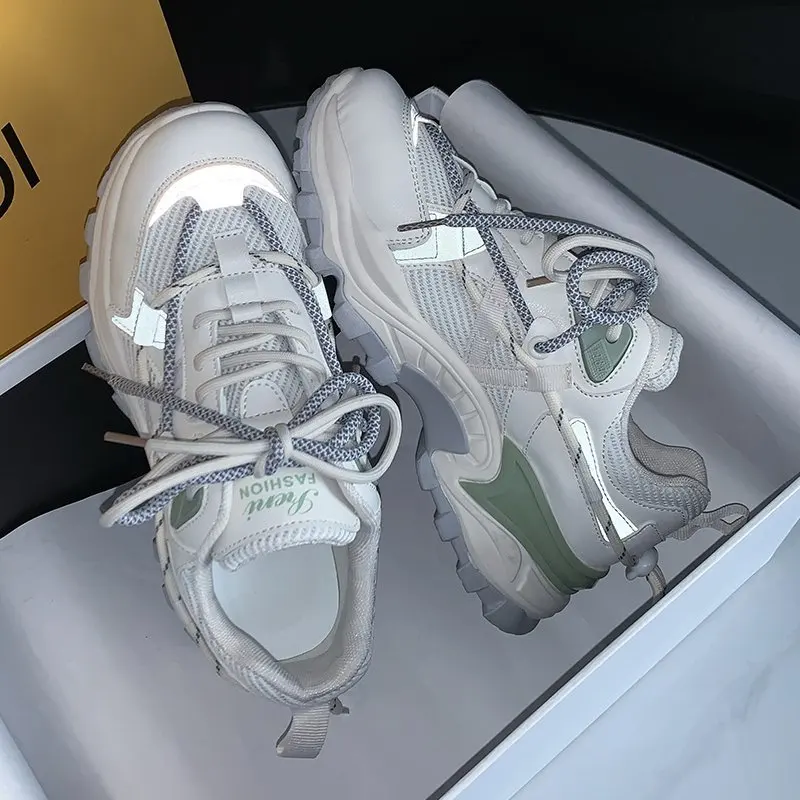 

2022 New Hot Popular Chunky Shoes Women's Summer Wild Lace-up Trend Breathable Sports Casual Sneakers Mujer