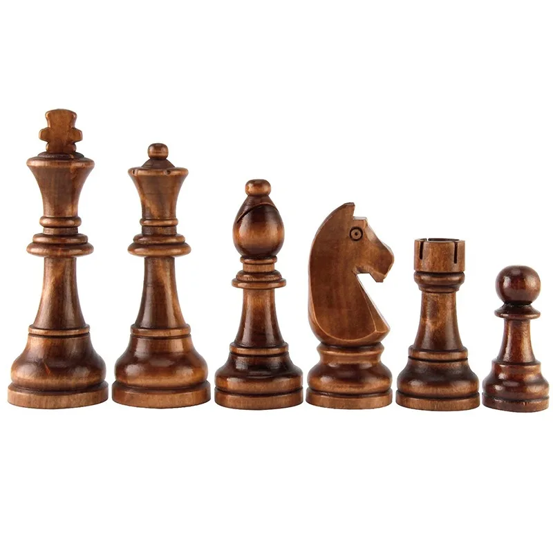 

New 32pcs Wooden Chess Pieces Complete Chessmen International Word Chess Set Chess Entertainment Accessories 2 Size