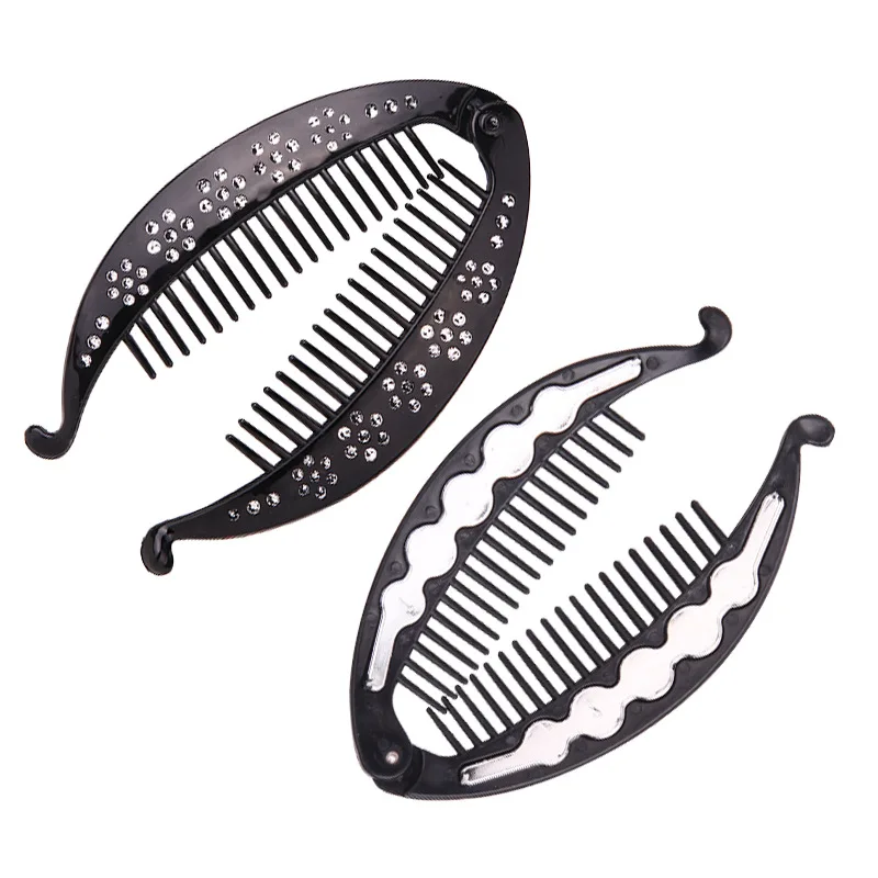 

Black Banana Barrette Hairpins Large Rhinestones Hair Clip Colorful Fish Shaped Hair Claw Clip Hair Jewelry Hair Accessories New