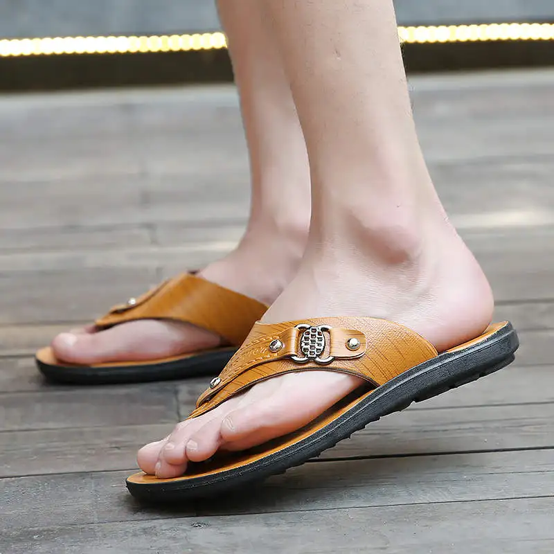 

No-Leather Casual Shoes Home Sandals Summer Skor Orthopedic Slipper Tennis 2021 Flip Flops For Men Not Leather Casual Tennis