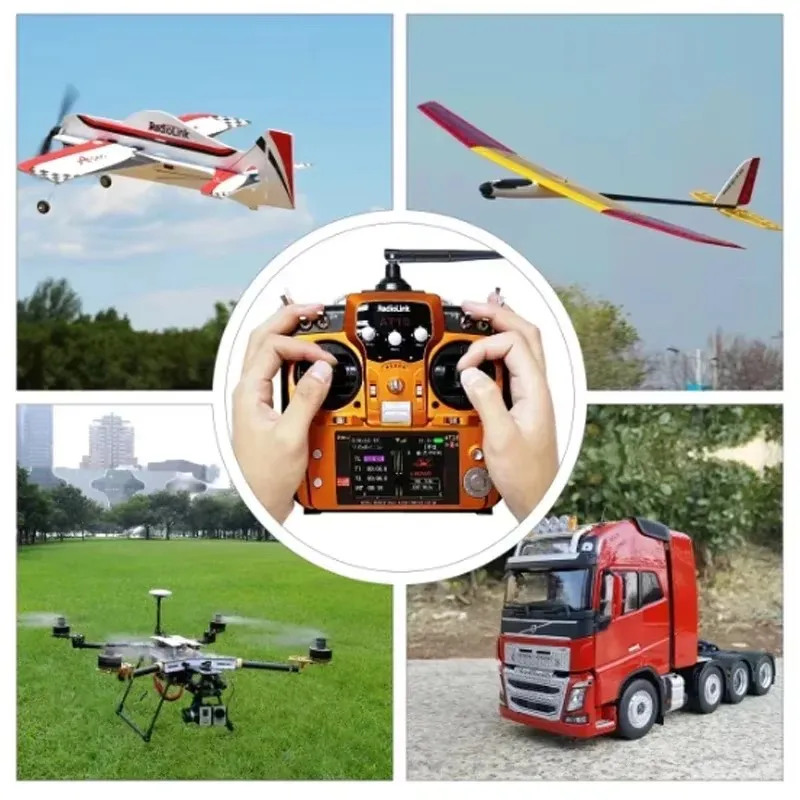 RadioLink AT10 II 2 4 ГГц 10-канальный радиоуправляемый передатчик с приемником R12DS PRM-01