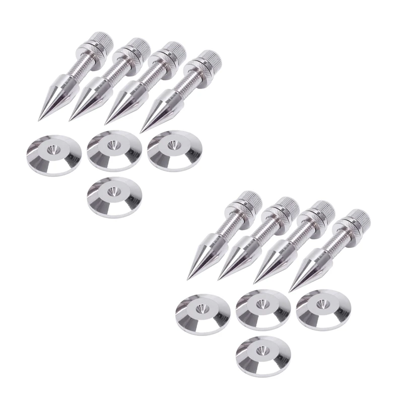 

8 Pcs Speaker Spike Isolation Spikes Stand Foot Hifi Speaker Shockproof Cone Base Pads