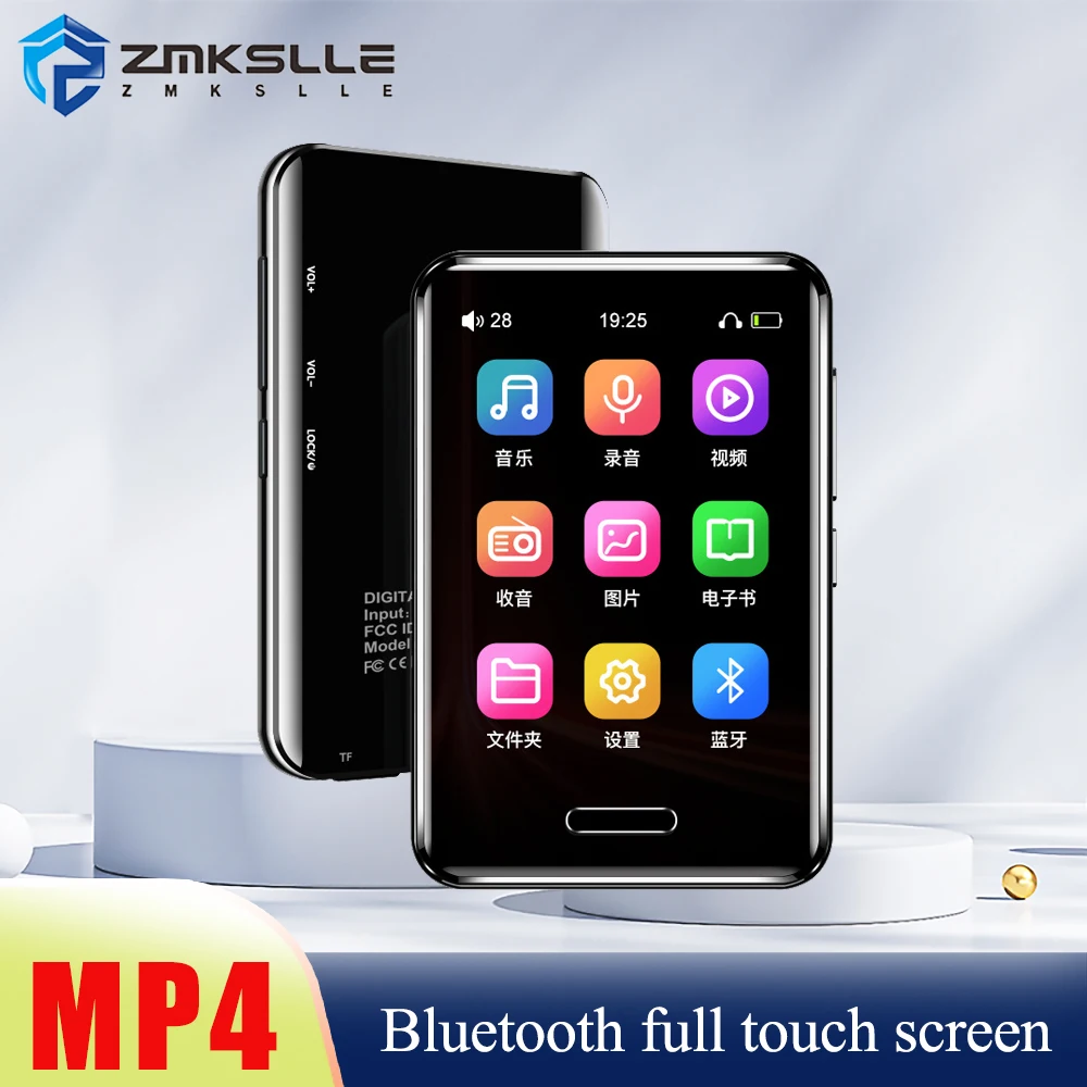 

ZMKSLLE 2.8 Inch Mp3 Player Full Touch Screen Ultra-high Sound Quality Walkman Mp4 Music Player Bluetooth Support TF Card