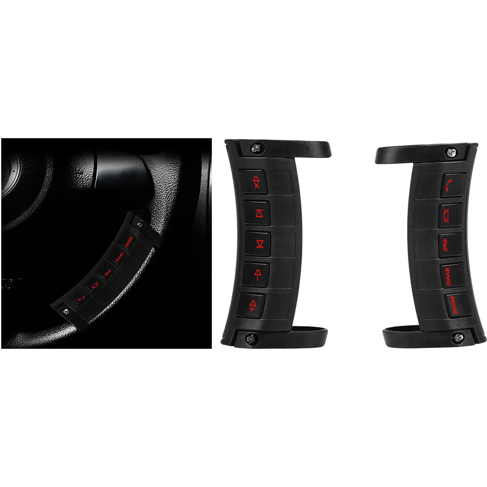 

Set of 2 Auto Steering Wheel Controller Wireless Left Right Universal Fits for Navigation