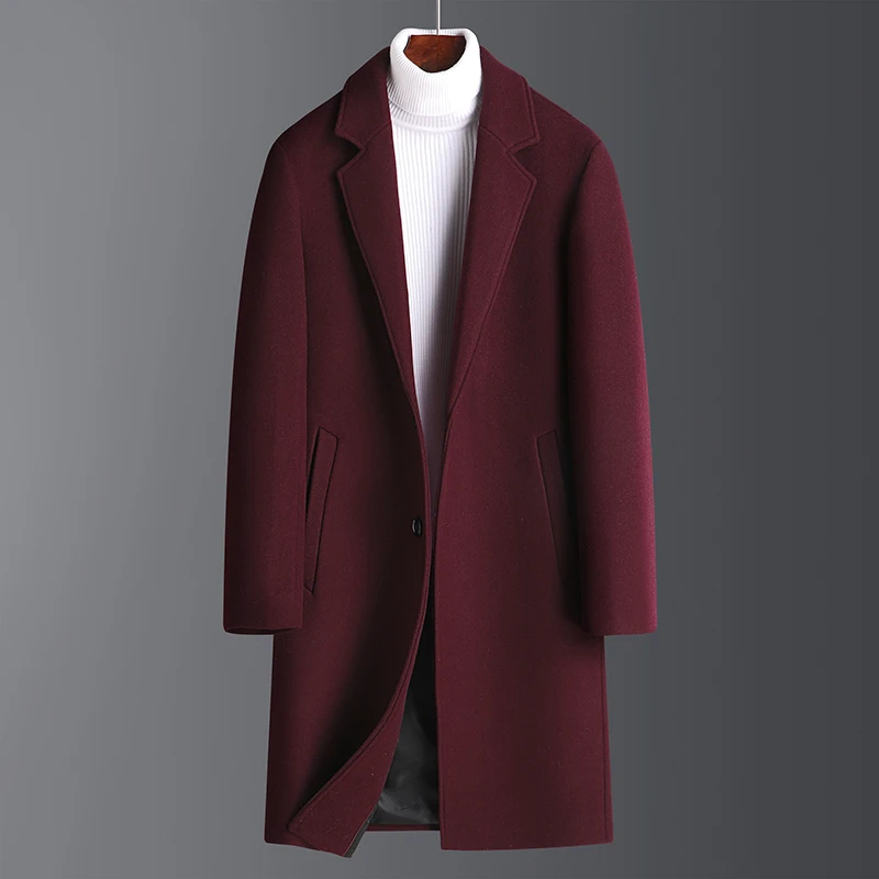 

Winter new men's double-sided cashmere coat woolen coat