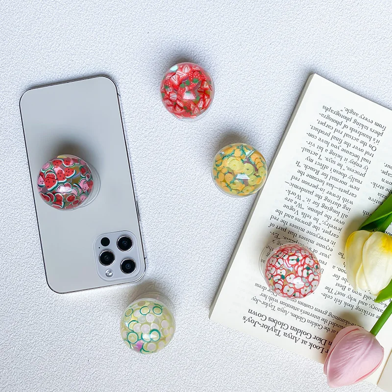 10 шт. держатель для телефона, выдвижной изысканный лазерный держатель для телефона с блестками Tok Fruist