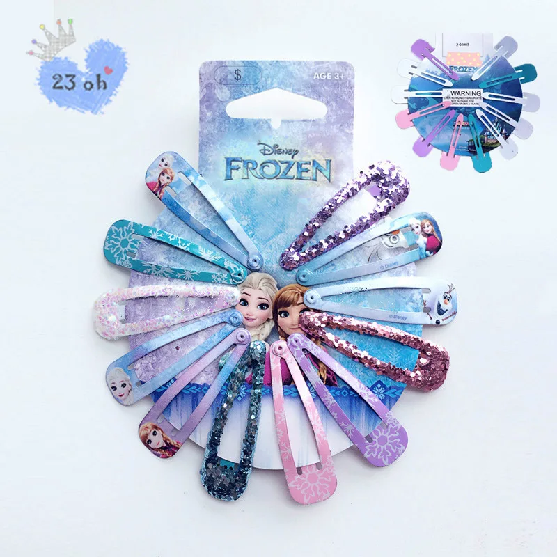 Disney Frozen Princess Aisha Cartoon Children bobby pins Accessories Bowknot Headdress Child Hairpin Christmas Birthday Gift