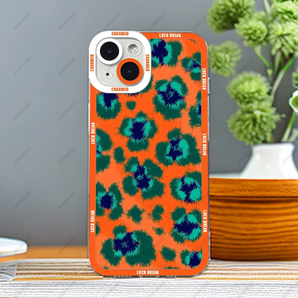 Чехол для телефона с леопардовым принтом iPhone 16 15 14 13 12 Plus Pro Max Mini 11 XS X XR мягкий