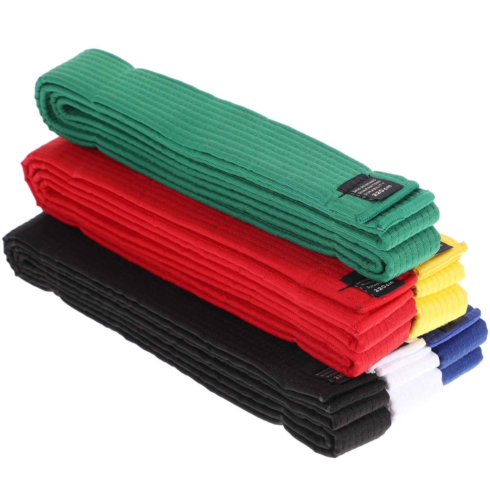 

6 шт. ремни для каратэ, разноцветные хлопковые ремни для тхэквондо, профессиональные ремни