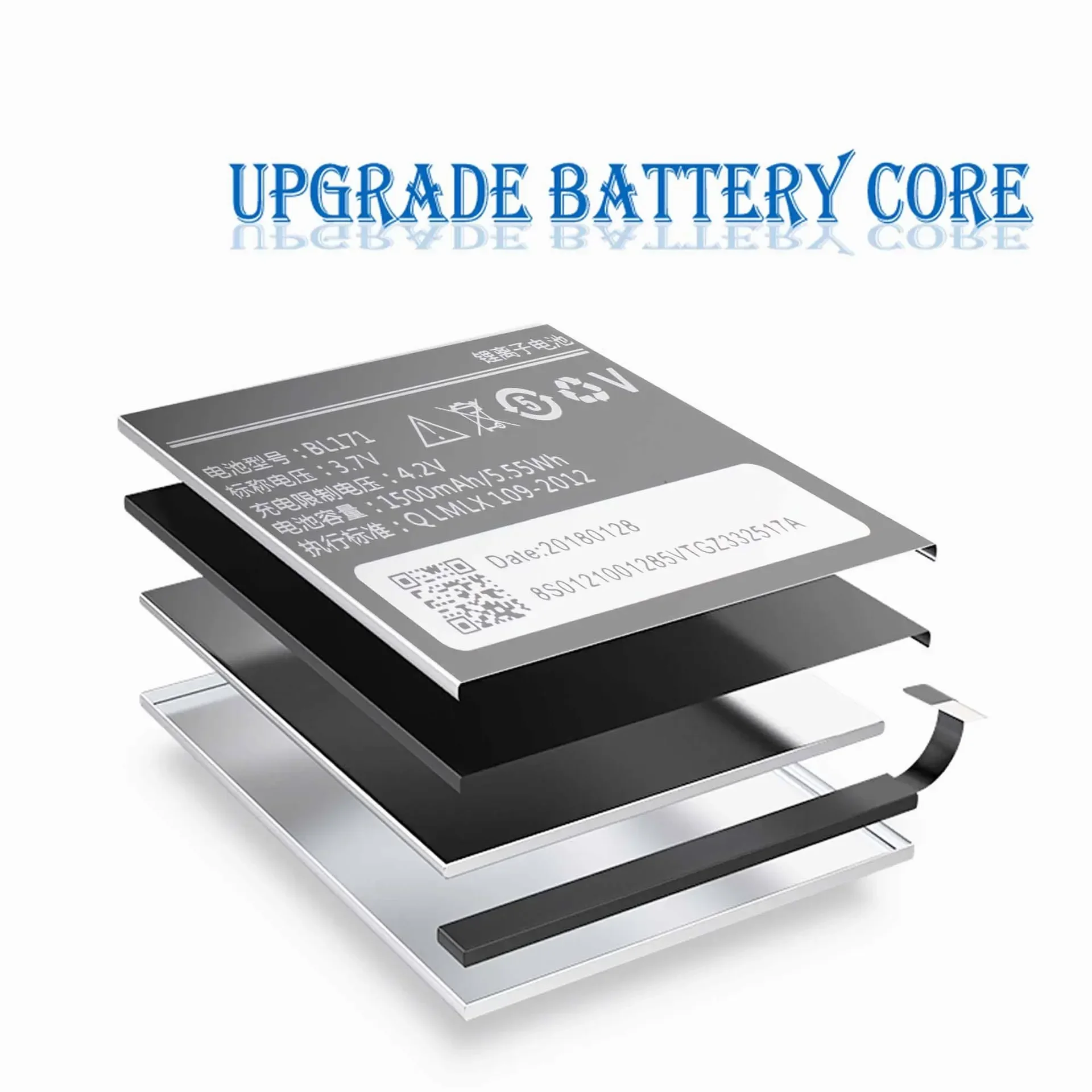 BL171 Аккумулятор 1500 мАч для мобильного телефона Lenovo A319 A356 A368 A370e A376 A60 A65 A500 A390 A390T BL-171