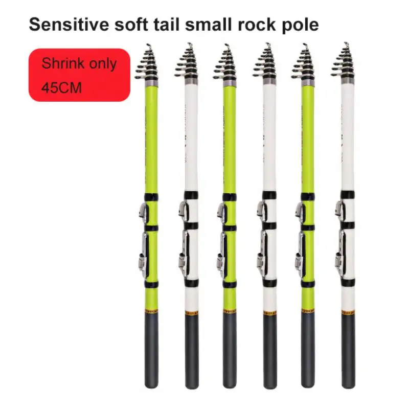 

1.5M/1.8M/2.1M/2.4M/2.7M/3M Fishing Rod Mini Telescopic Carbon Steel Rivers Lakes Fishing Rods Portable Sea Pole Equipment 2022