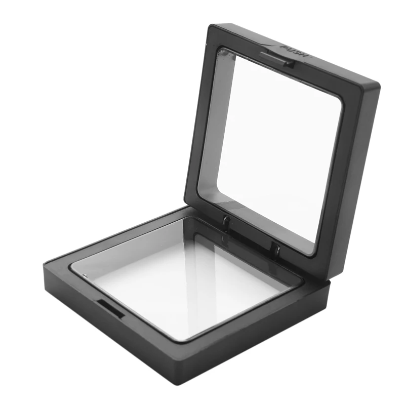 Coin Display Box - Set Of 30 3D Floating Frame Display Holder With Stands For Challenge Coins, AA Medallions