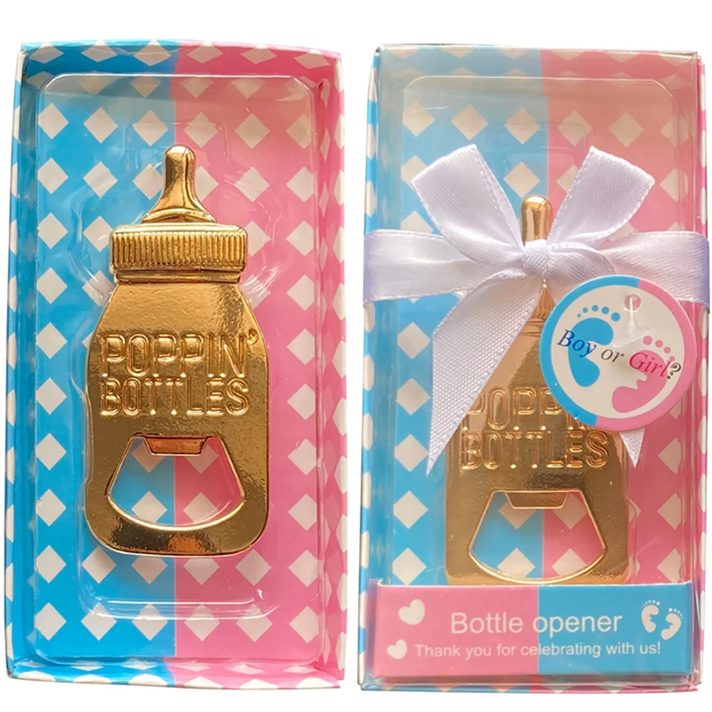 

12/24pcs Baby Shower Gifts for Guests Gender Reveal Party Supplies Boy or Girl Bottle Opener Wedding Souvenirs Bear for Guests