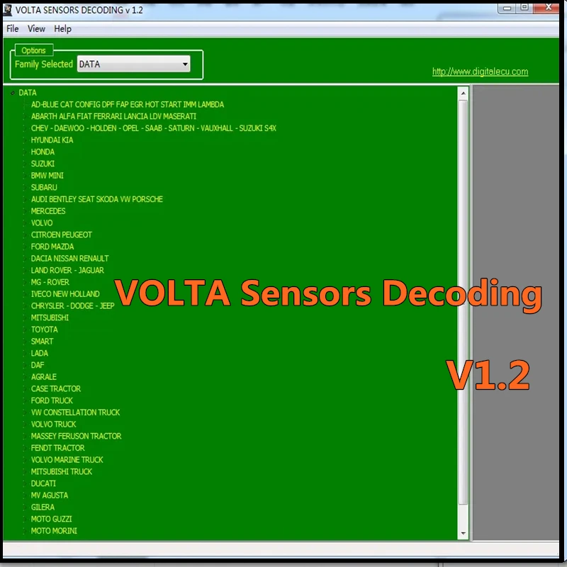 

VOLTA 1.2 SENSOR DECODING Elimina VOLTA DPF EGR LAMBDA OFF FAP/DPF / immo / EGR / lambda Remover Unlimited Install