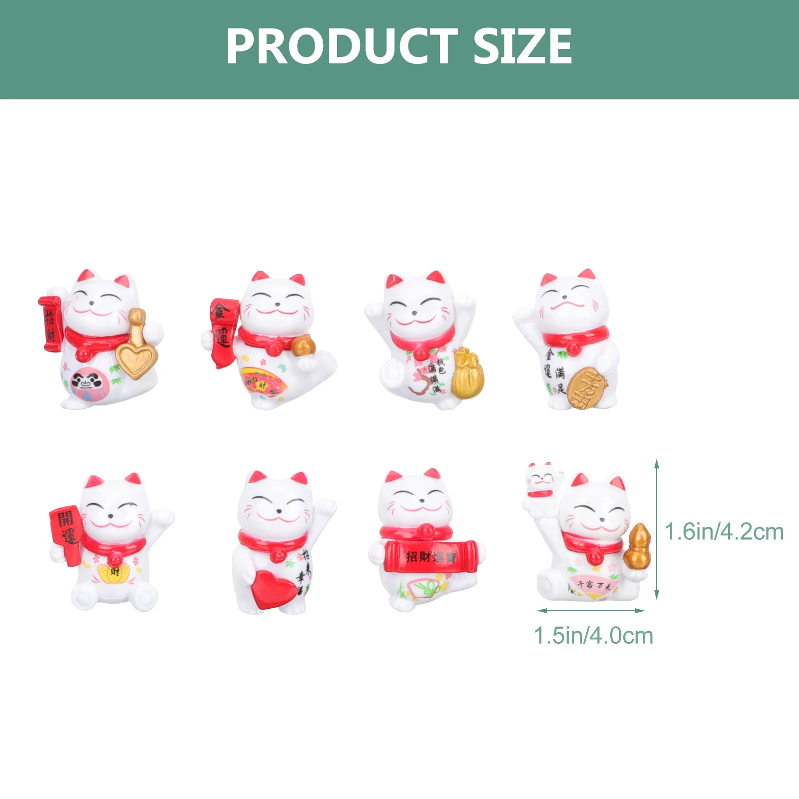 

8 Pcs Kitten Adorable Miniature Cat Small Fortune Auto Accessories Exquisite Bonsai Decor Garden Figurines Animal DIY Statues
