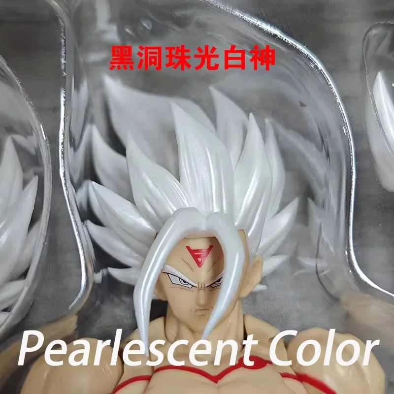 Фото Игрушки Black Hole Toys Dragon Ball SHF Super Saiyan White Son Goku White God Form, набор аксессуаров, аниме-фигурка, пластиковые игрушки, подарок №3