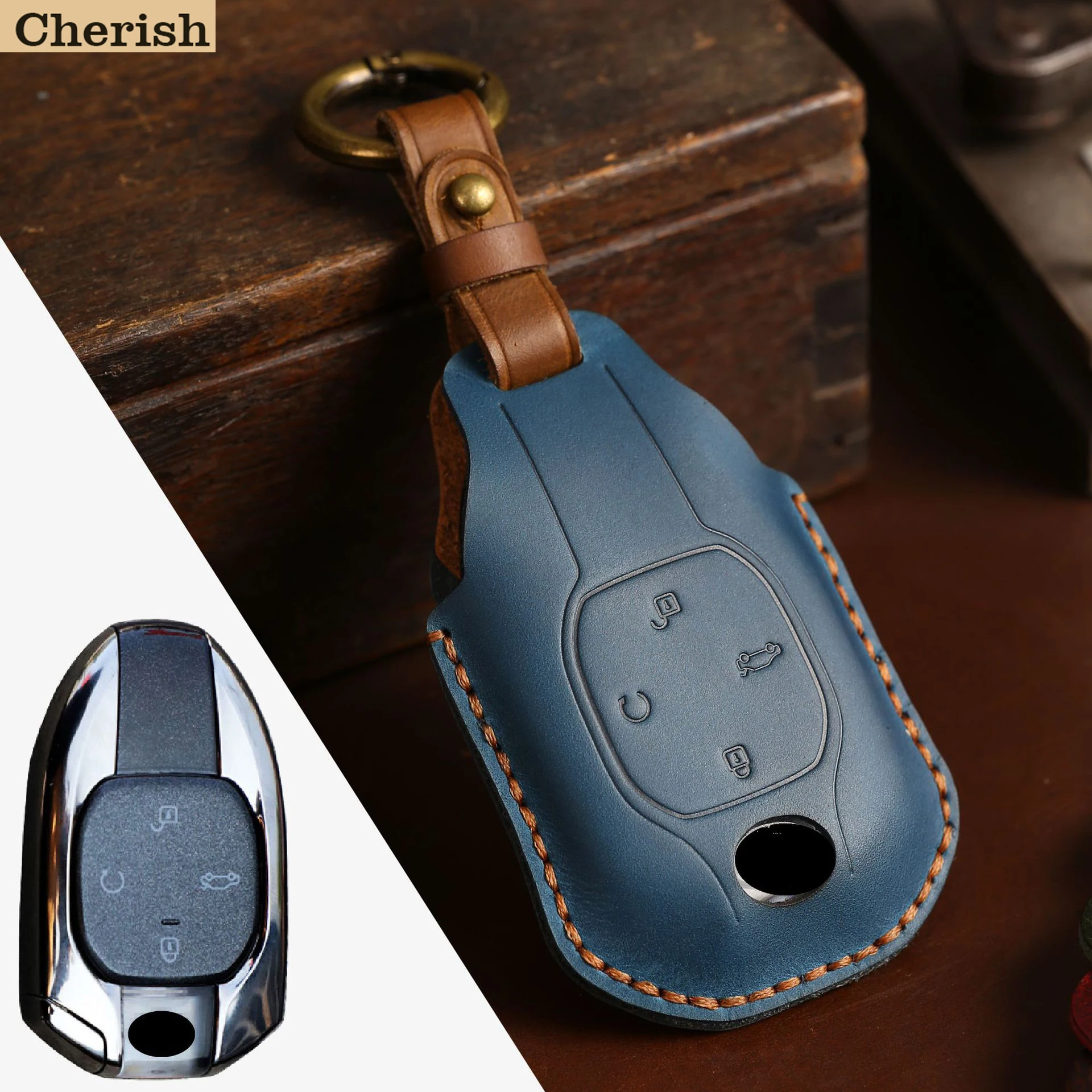 

Чехол для автомобильного ключа из натуральной кожи, для GAC Trumpchi 2021 Empow J11 J12 J13 J14 J15 J16 GS8