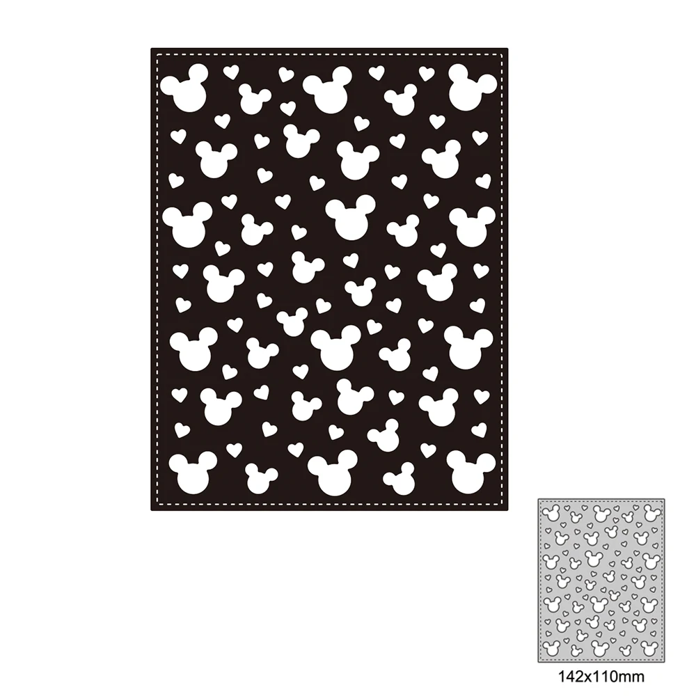 

Mickey Mouse Background Plate Metal Cutting Dies For DIY Scrapbook Cutting Die Paper Cards Embossed Decorative Craft Die Cut New