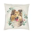 Shetland наволочка для подушки с овчиной в цветочек, золотой венок, украшение для дивана, квадратная наволочка для подушки 45x45 см