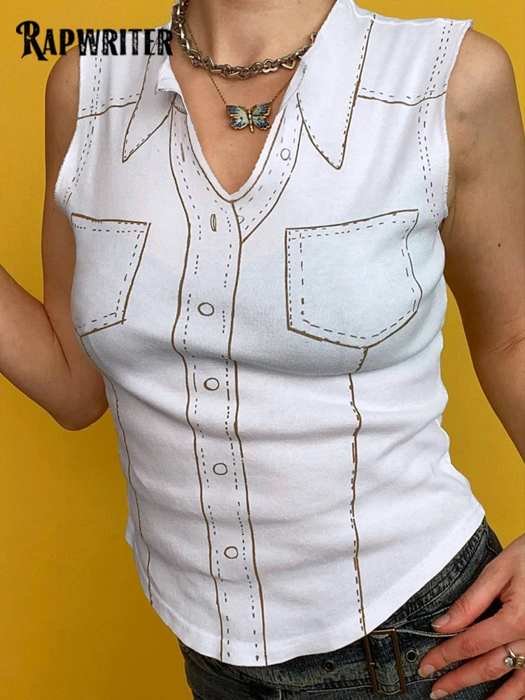 

Женская футболка-корсет Rapwriter y2k, Повседневная модная уличная одежда с графическим рисунком, укороченный жилет от пота, одежда уникального д...