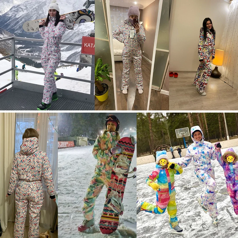 Новый цельный лыжный костюм женский утепленный теплый комбинезон для занятий