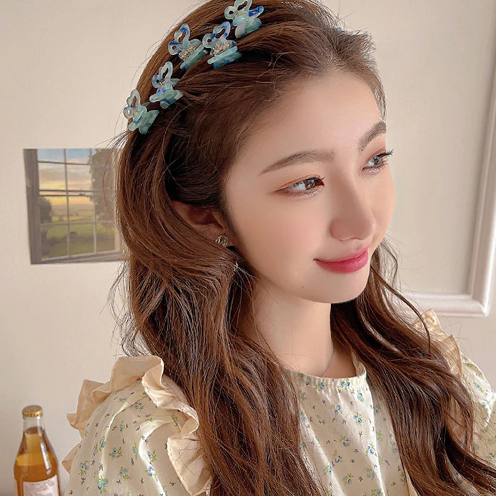 

2022 New Fashion Girl Sweet Hair Clip Acetate Butterfly Hair Clip Accessories Colorful Hair Claw For Women Exquisit Shark Clips