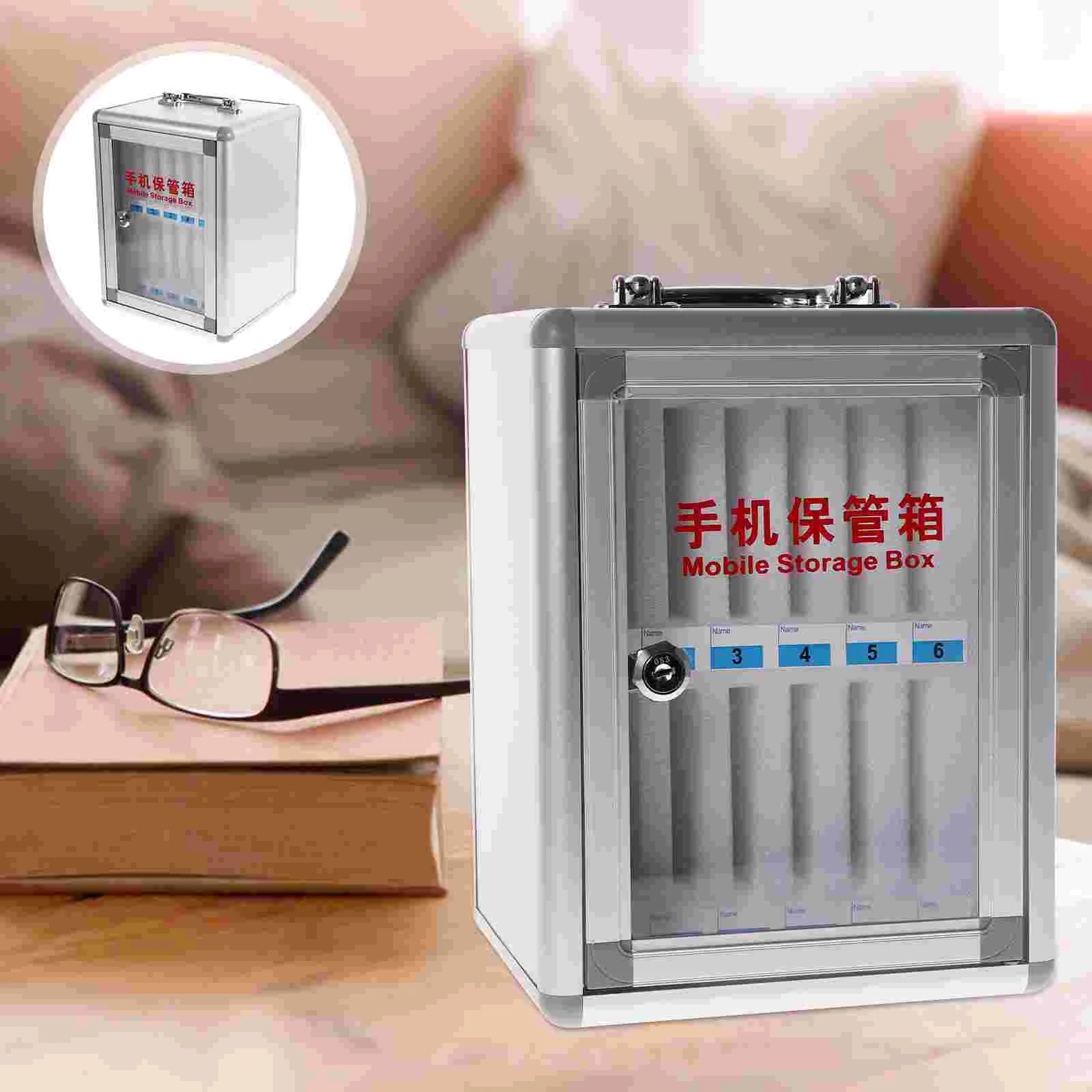 

Mobile Phone Safe Metal Storage Cabinets Classroom Organizer Stand Aluminum Alloy Staff 12 Slots Holder