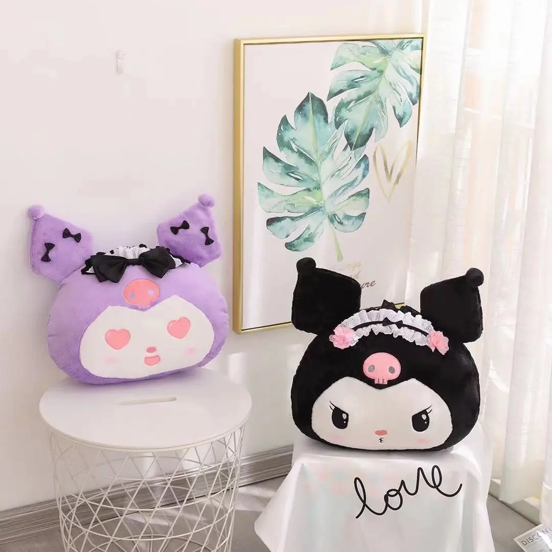 

Sanrio Little Devil Kulomi Lace Maid Pillow Plush Toys Animated Cartoons Doll Pillow Cushion for Children and Girls Gifts