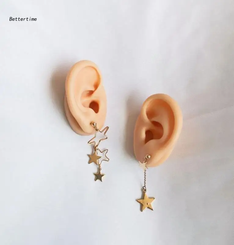 

Силиконовая модель уха B36D, многоразовая форма для ушей в масштабе 1:1, инструменты для тренировки пирсинга