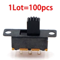 100pcs g4 toggle power switch 2 position 3pin dpdt 2p2d handle high 4mm pitch 4 0mm pcb panel mount slide switches