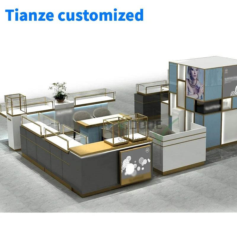 [На заказ] витрина для ювелирных изделий мебель роскошная деревянная стеклянная