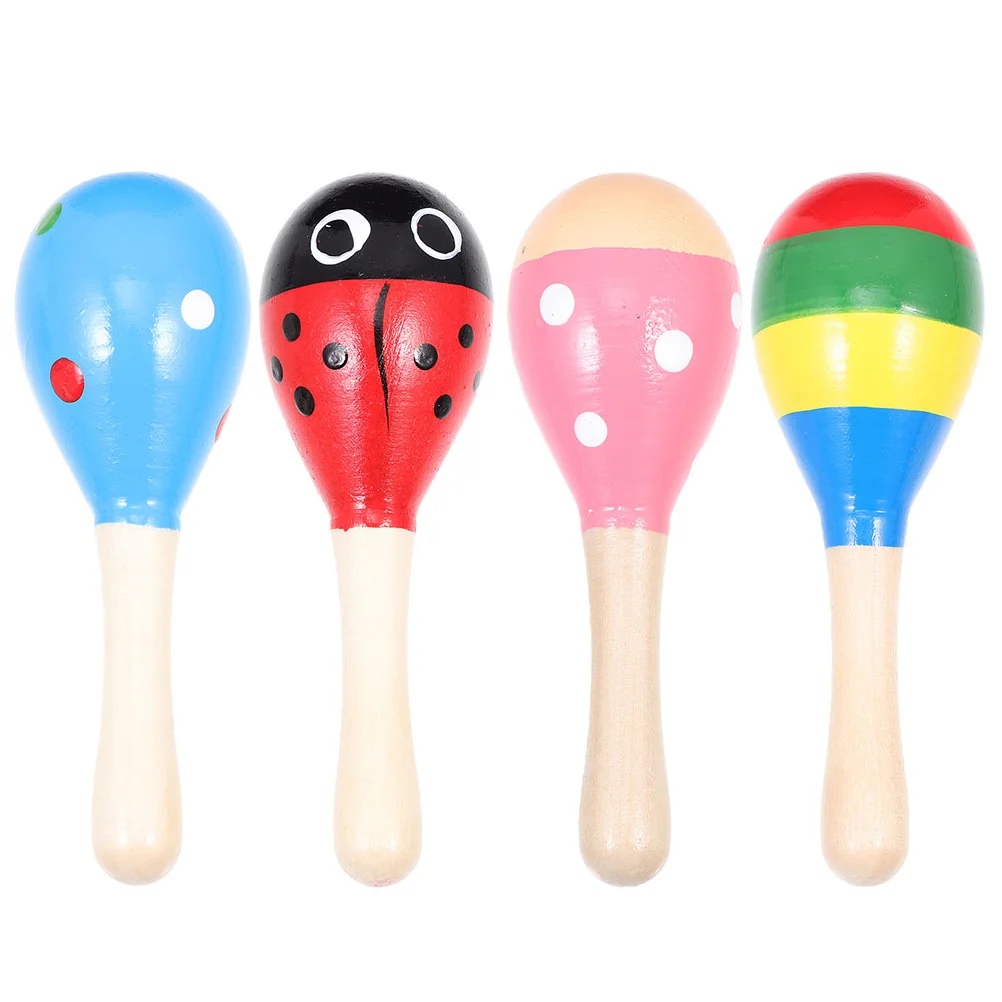 

4Pcs Household Premium Durable Interesting Wear-resistant Percussion Maracas Percussion for Children Playing Home