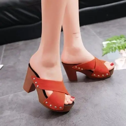 

Women Shoe Sandal Summer Wedge High Heel 2022 Brand Platform Slipper Zapatos De Mujer Designer Chaussure Pumps
